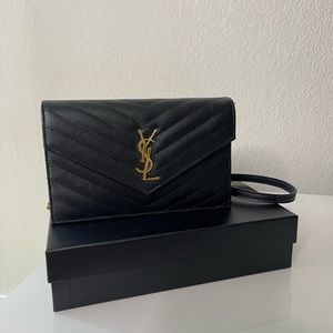 YSL crossbody chain wallet purse. CASSANDRE MATELASSE